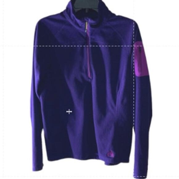 Eddie Bauer First Ascent Pullover Jacket Womens Sz XL Fleece Quarter Zip Purple - Picture 3 of 9